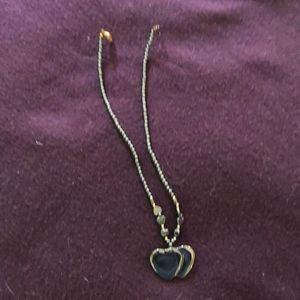 18” heart hematite necklace